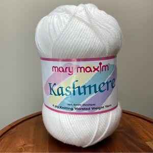 NEW Mary Maxim Kashmere Yarn-White